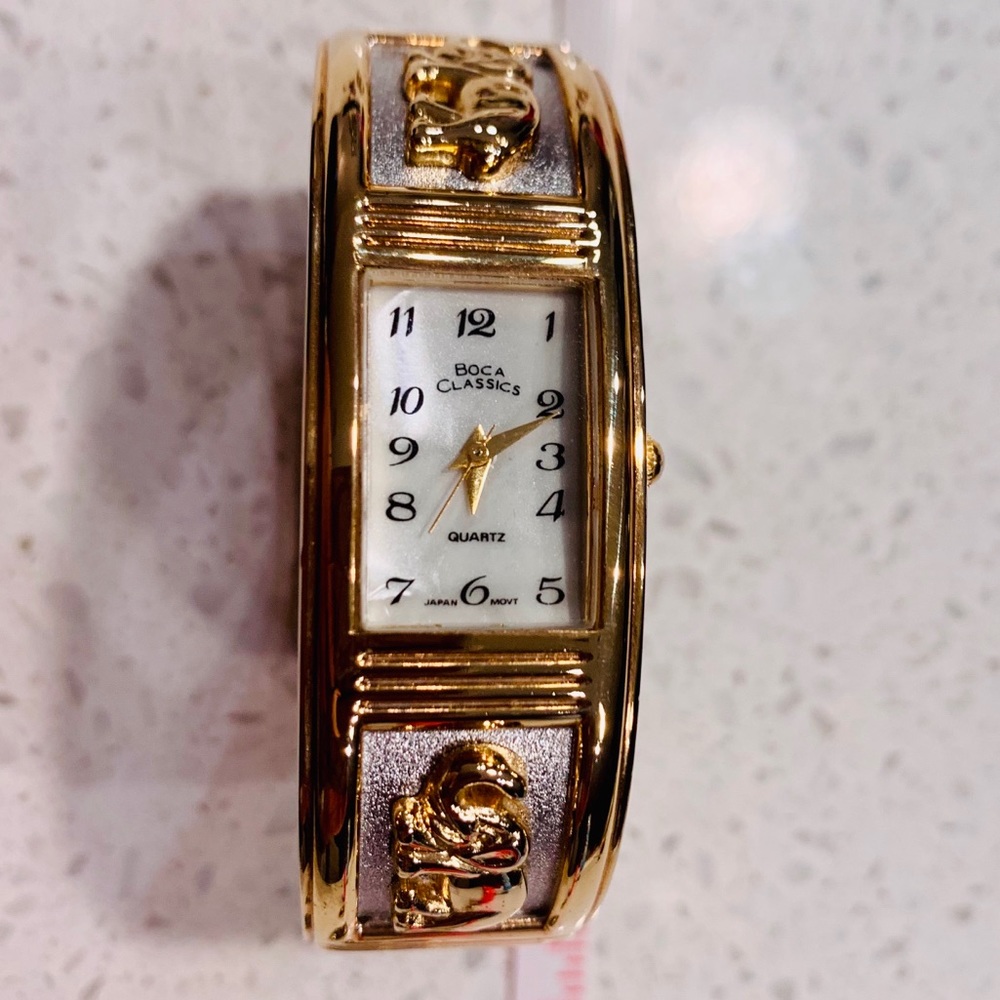Vintage elephant watch/earrings